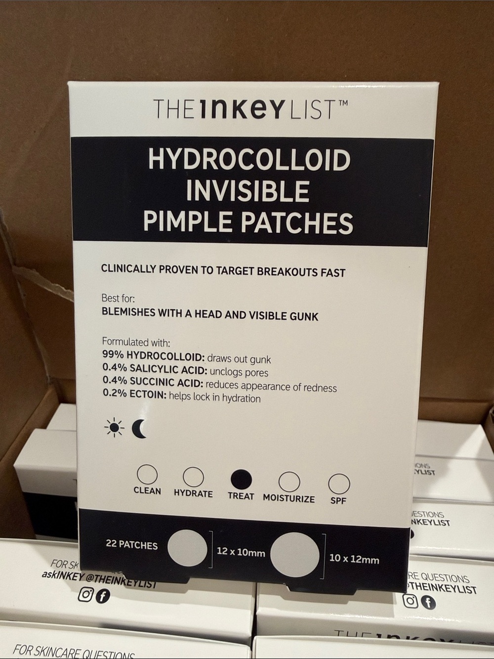 The INKEY List Hydrocolloid Invisible Pimple Patches — White